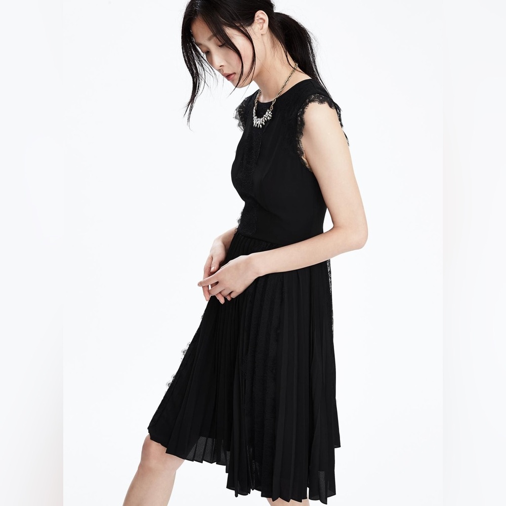 Banana Republic Black Lace Midi Dress